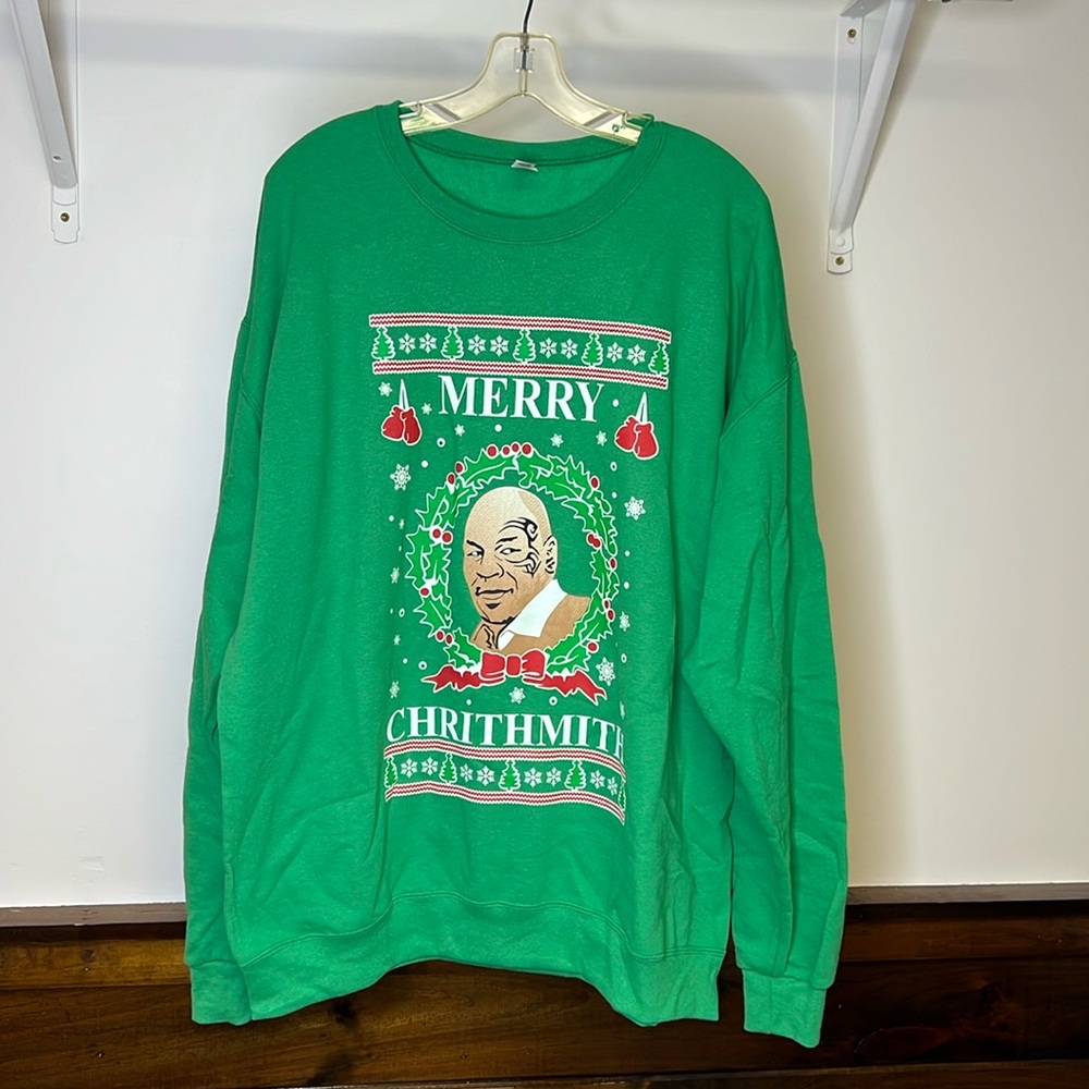 NWT Mike Tyson Christmas Sweatshirt-‎ XL